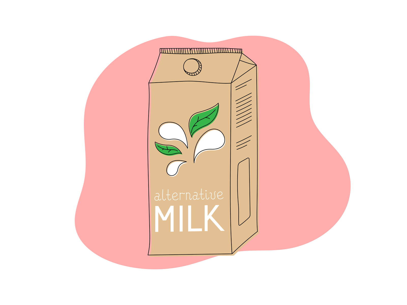 Alternative milk almond milk alternative milk coconut milk gif hazelnut milk illustration milk oatmeal milk peas milk rice milk soy milk vector vegan vegan food vegan milk