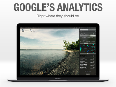 GA.TODAY OS X Launch Splash Image analytics dashboard graph landing page launch marketing pie chart splash ui widget
