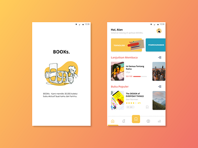 BOOKs. App UI branding graphic design