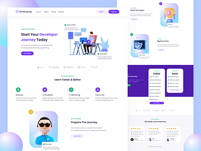 Hmticamp - 3D Landingpage