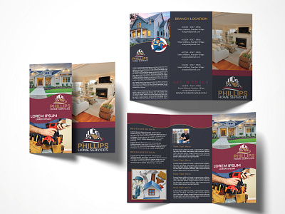 tri-fold Brochure design branding brochure colorful corporate brochure minimal professional tri fold