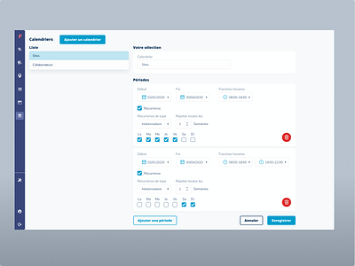 Scheduling App app design ui ux web