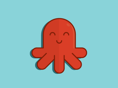 Red Octopus Freebie! animal cephalopod creature download free freebie illustration ocean octopi octopus sea vector