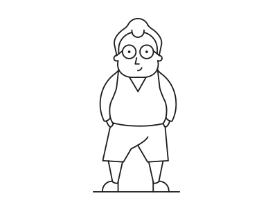 Character Turnaround cartoon character doodle flat guy illustration man sketch turnaround vector