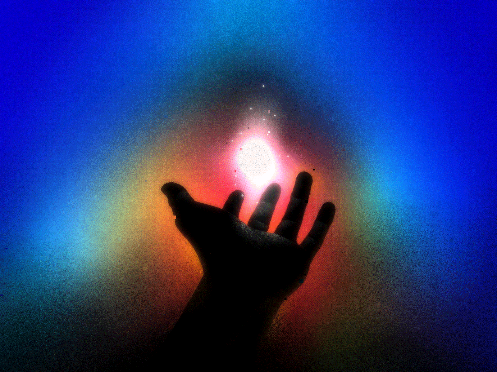 perennial abstract gif glitch grain hand illustration light love metaphor noise procreate rainbow wisdom