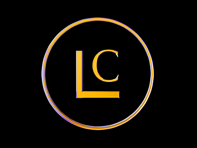 LC Monogram 3d branding crystal icon identity initials lcd lettering light liquid logo luxury monogram prism rainbow refract transparent