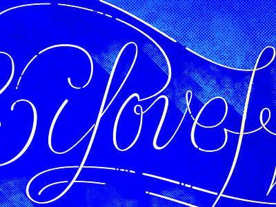 &iLoveHer beatles bevel calligraphy flourish halftone lettering script type typography