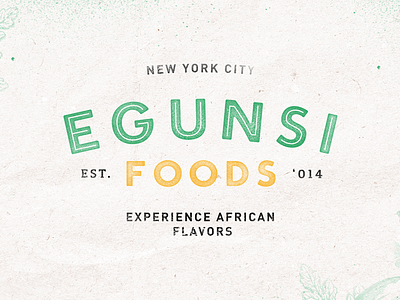 Egunsi Foods Branding african branding egusi food identity logo new york nigerian organic type typography