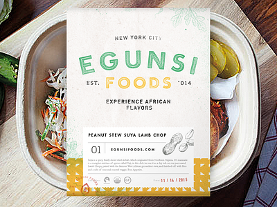 Egunsi Foods Packaging african branding craft egusi food nigerian packaging pattern peanut stamp sticker