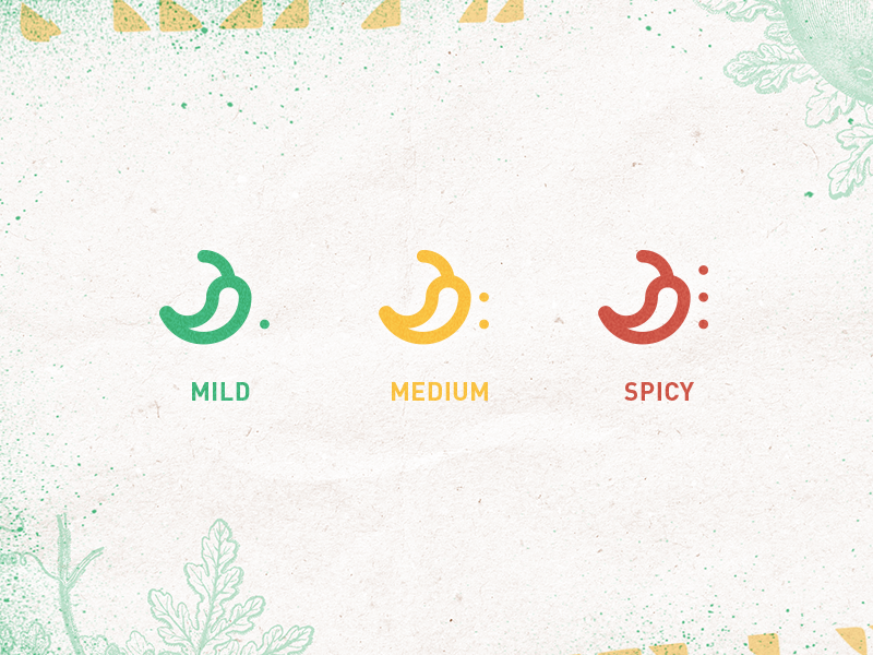 Spice Level africa icons invite nigeria pepper spicy