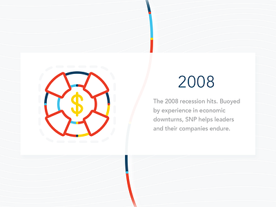 Timeline Snapshot about buoy financial icon illustration money recession timeline web