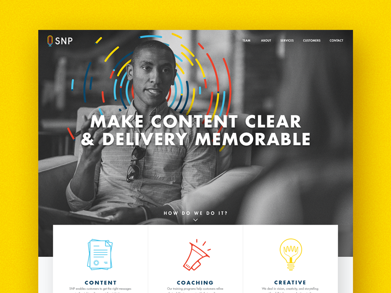 SNP Website how info home communication animation interactive ux ui icon branding web