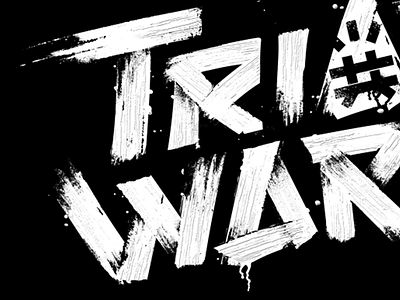 Triad Wars Logo branding character chinese identity japanese logo paint render streak symbol texture video game