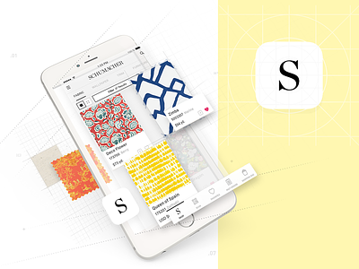 Schumacher App catalog deconstruct ecommerce grid icon interior pattern textile ui ux