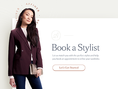 Booking UI button crest cta fashion halo icon logo model monogram photography style ui