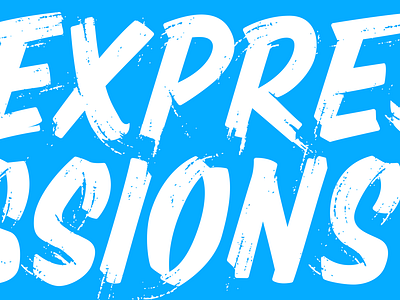 'express yourself' app branding brush digital expression grain identity lettering logo typography