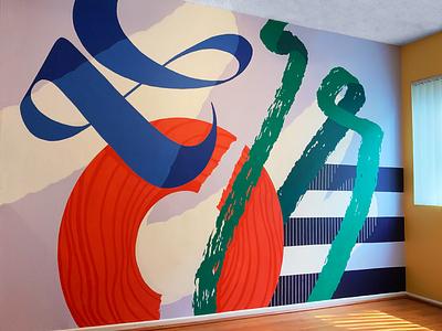 Mural #1 — ⓁⓄⓋⒺ abstract art blackletter lettering love mural overlay paint painterly pattern script type typography