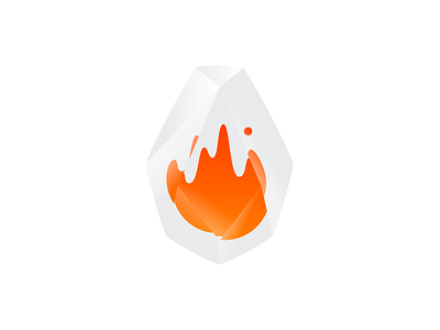AWS Firecracker Logo amazon branding crystal diamond fire flame gem icon identity illustration logo mark stone ui ux vector web