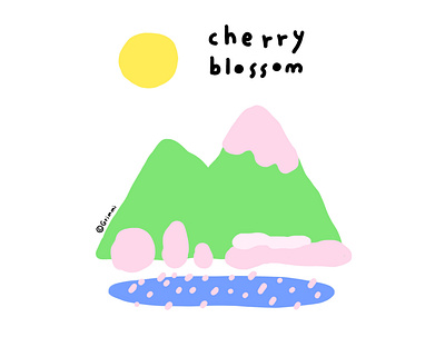 Cherry blossom cute design drawing graphic design illustration procreate