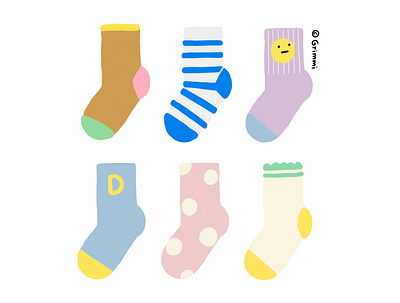 My favorite socks collection cute design drawing graphic design illustration procreate