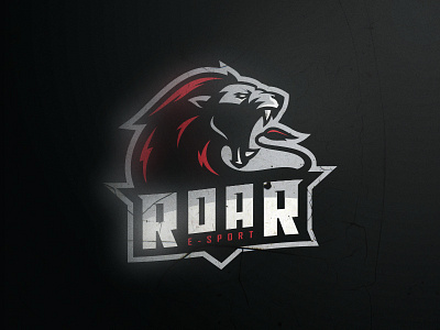 Roar animal cat identity lion logo roar sport team