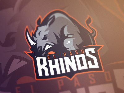 Rhinos logo mascot rhino sport team