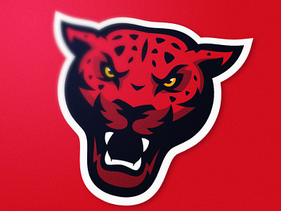 red panther brand cat identity logo panther red red panther sport