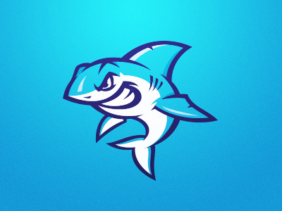 Shark animal fish logo logotype mascot shark sport sports team