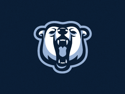 Polar Bear angry bear head logo mascot polar roar sport