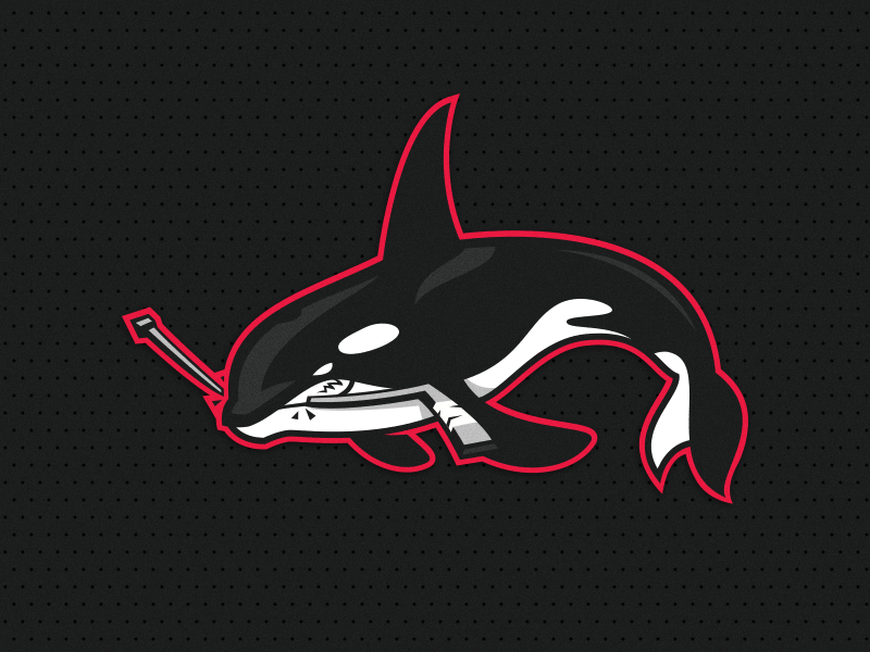 Orca 2 orca vector illustration esport animal logotype branding identity mascot team sport logo