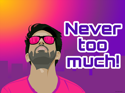 Never too much! cover art design illustration