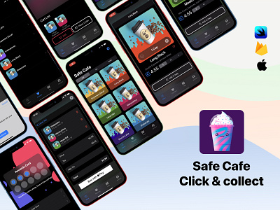 Safe Cafe click and collect design developer ecommerce app swift ui