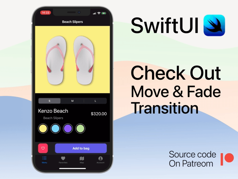 Check out card animation apple developer ecommerce app swift swiftui ui ux