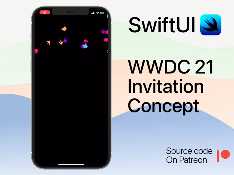 WWDC 21 invitation concept animation app apple design developer ios swift swiftui tech ui ux wwdc xcode