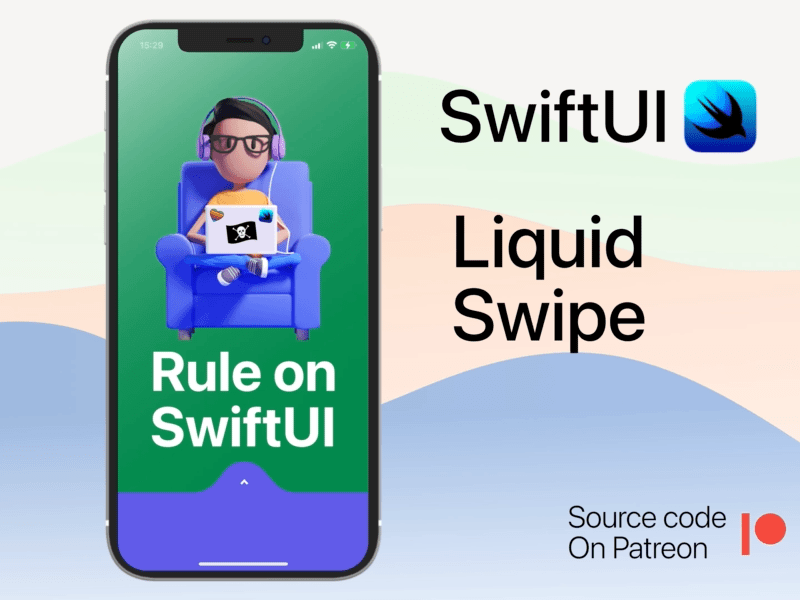 Liquid Swipe 3d animation app apple design developer swift swiftui ui ux