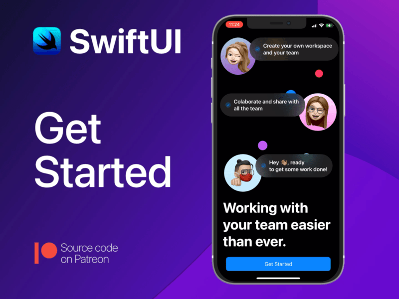 Onboarding iOS work with team. apple branding design dev developer illustration logo swift swiftui ui ux