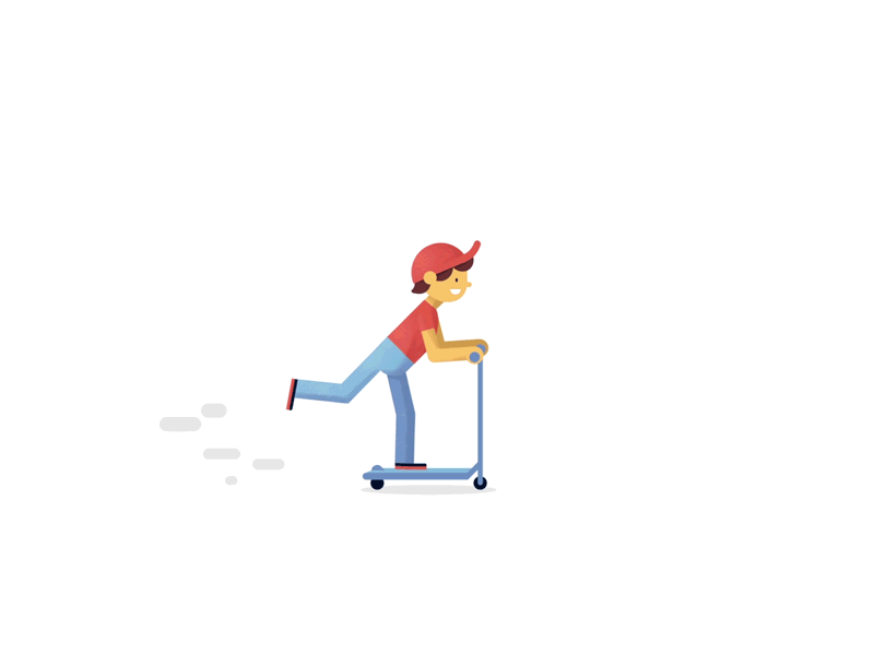 Scooter Kid by Tyler on Dribbble