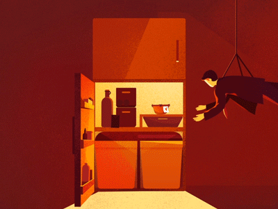 Wells Fargo Lunch Thief alarm thief steal lunch effects after animation cel ae character fargo wells