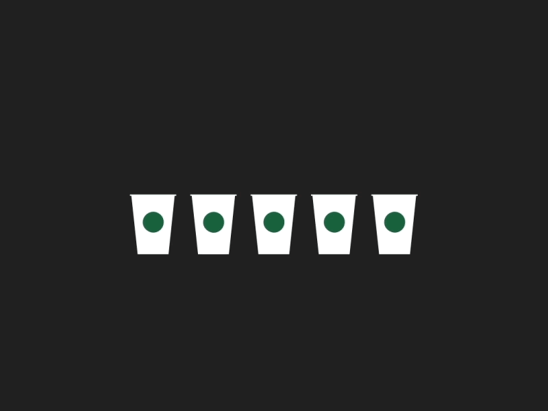 Starbucks Line Hop Animation Test 2d animation cups jump royale starbucks