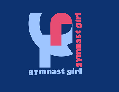 gymnast girl design logo mimimal logo silhouette vector