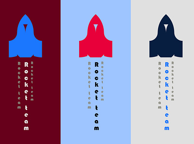 rocket team design logo mininmalist vector