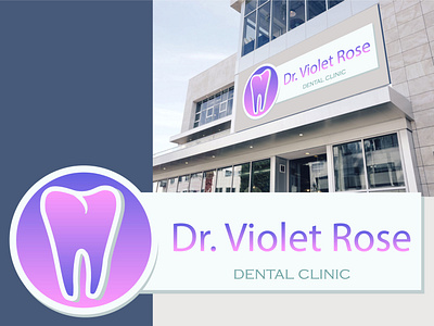 Dr. Violet Rose gradient logo logo design minimalist logo vector