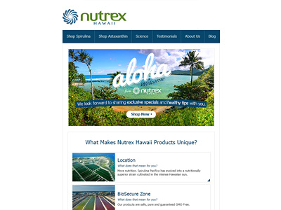 Email Welcome Message email hawaii navigation supplements template