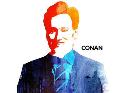 Conan conan obrien watercolor
