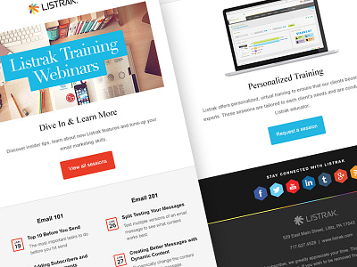 Listrak Training Email button calendar cta email listrak mobile newsletter responsive social training webinars