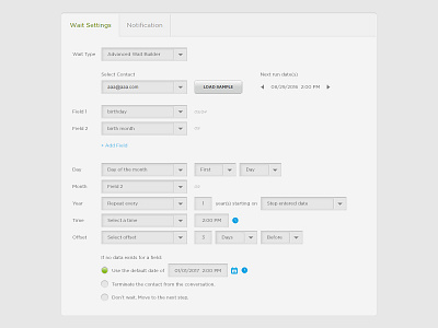 What are you waiting for? builder date day dropdown form input month offset select time wait year