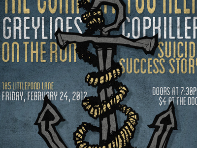 Anchor Flyer anchor concert copkiller flyer greylines on the run poster show suicide success story the company you keep