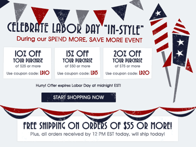 Labor Day america celebration discount flag holiday labor day promotion rocket shopping