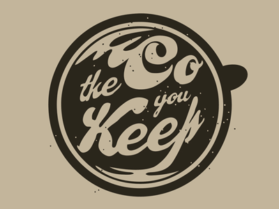 The Company You Keep Logo coffee company cup swirl