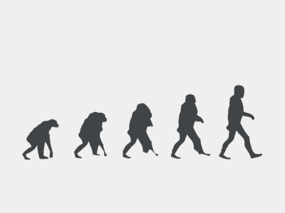 Adobe's Evolution of Man adobe blend evolution illustrator man